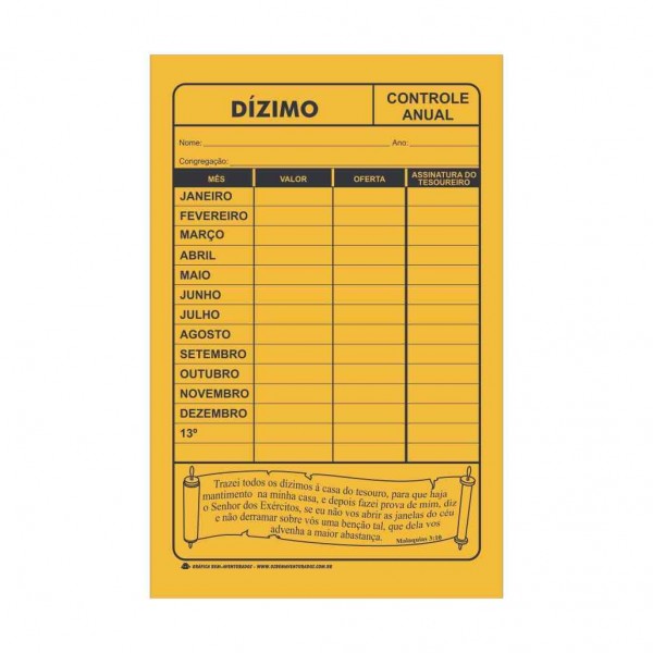Envelope: Ouro Dízimo