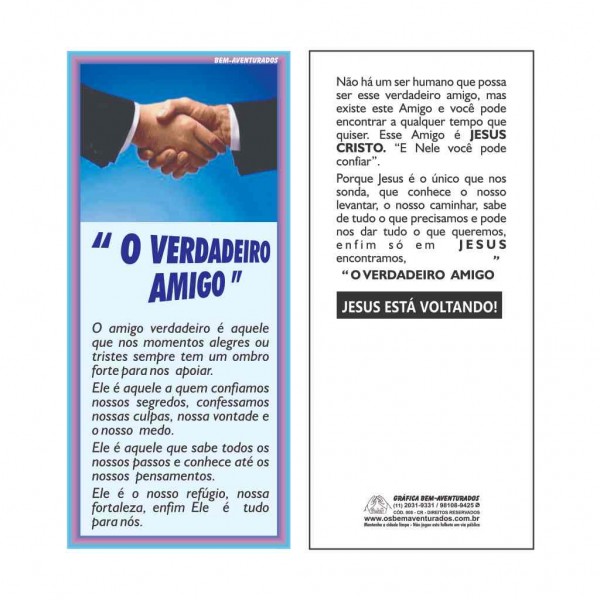 Folheto: O Verdadeiro Amigo