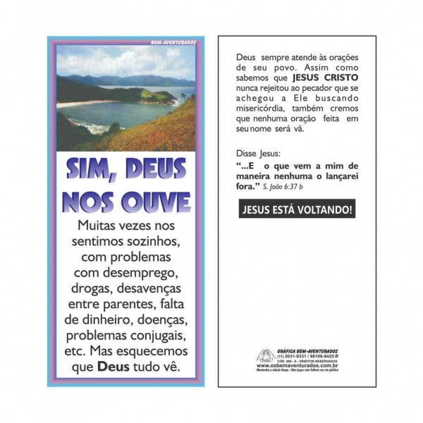 Folheto: Sim, Deus Nos Ouve