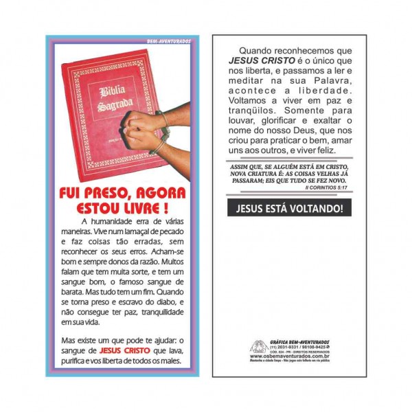 Folheto: Fui Preso