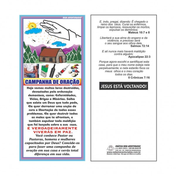 Folheto: Campanha de Oração