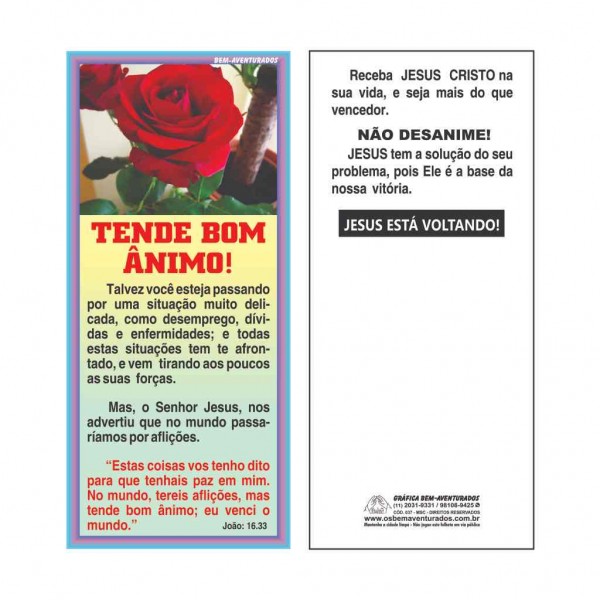 Folheto: Tende Bom Ânimo